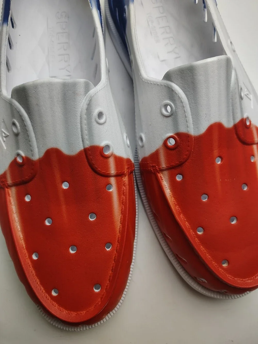 Sperry Popsicle Firecracker Americana A/O Float Slip-On Boat Shoes Size 13